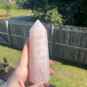 Rose Quartz Crystal Tower